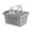 Gray, variant on Plastic Shopping Basket with Foldable Handles, Large Capacity Market Grocery Store Basket for Convenience Stores, Supermarkets, and Retail Shopping
