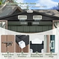 thumbnail image 4 of BaPiPro 6.2x4 FT Outdoor Storage Shed with Integrated Base - Heavy-Duty Metal Garden Tool Shed with Vents & Secure Locking Doors, Brown, 4 of 9