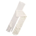 thumbnail image 1 of Sonducket 2 uds 45cm mujeres largo vestido de cena guantes leche estiramiento señoras mitones moda protector solar guante manopla conducción guantes y mitones Blanco lechoso, 1 of 6