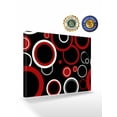 thumbnail image 2 of Red Black Wall Art for Living Room,Canvas Picture Wall Decor for Bathroom Bedroom,Abstract Modern Geometric White Grey Circle Painting Artwork for Office Kitchen Hallway Dining Room Decor 12"x16", 2 of 8