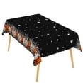thumbnail image 6 of Duangreer Black Halloween Rectangle Tablecloth, White Orange Pumpkin Print, Washable Table Cover for Party Picnic Decors, 60 x 84 Inch, 6 of 6