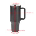 thumbnail image 2 of Taza termal del agua de la paja del acero inoxidable de la botella aislada 32/40oz para los deportes del coche, 2 of 7