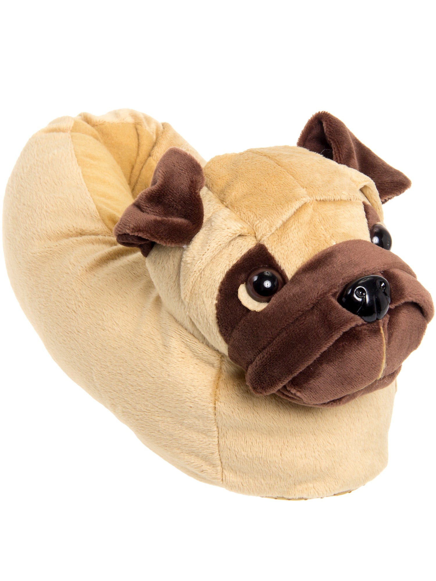 Plush Pug Dog Slippers by Silver Lilly 