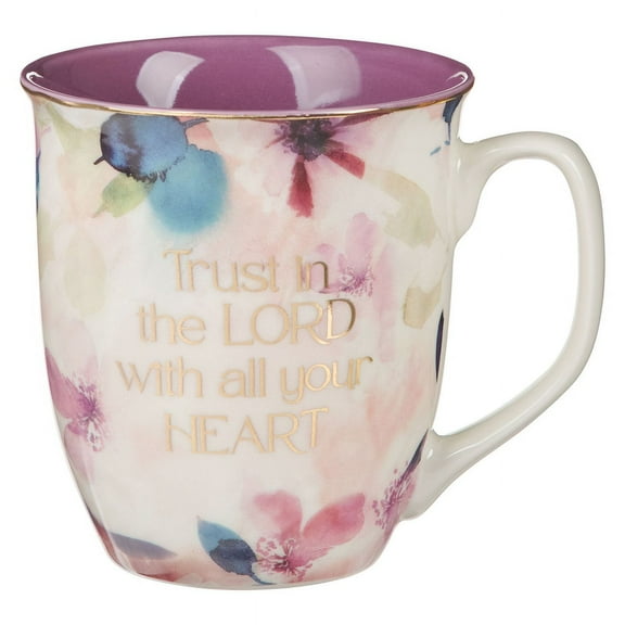 Christian Art Gifts Large Coffee & Tea Inspirational Scripture Mug for Women: Trust in the Lord - Encouraging Bible , (Hardcover)