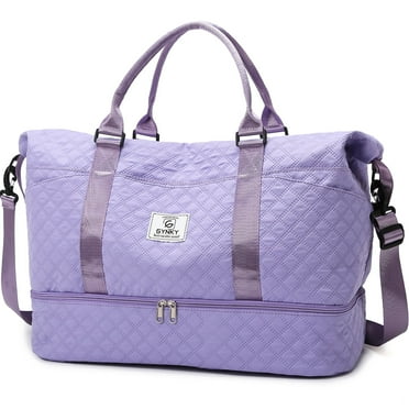 Gynky Travel Duffle Bag Weekender Bags for Women with Shoe Compartment Carry on Overnight Bag Gym Duffel Bag with Wet Pocket Hospital Bags for Labor and Delivery