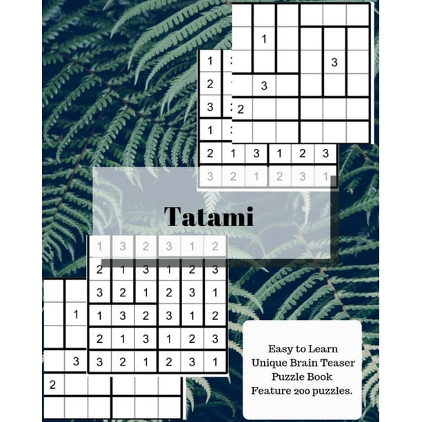 Tatami Easy To Learn Unique Brain Teaser Puzzle Book Feature 200 