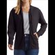 thumbnail image 1 of Sudadera con Capucha y Cremallera de Punto Flameado para Mujer, Camiseta Texturizada con Cremallera para Mujer Negro L, 1 of 8