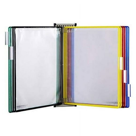 Tarifold Wall Reference System - 10 Double-Sided Panels - Letter-Size - Assorted Colors - 20 Sheet Capacity (W291)