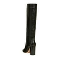 thumbnail image 3 of FSJ Women Classic Knee High Boots Stretch Pull On Round Closed Toe Long Boots Chunky High Heel Wide Calf Ladies Dress Party Shoes Size 10.5 Black, 3 of 4