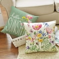 thumbnail image 4 of Spring Outdoor Throw Pillow Covers 20x20 Set of 2 Garden Flowers Farmhouse Patio Decorative Cushion Covers Home Decor Couch for Sofa Bedroom Livingroom, 4 of 5
