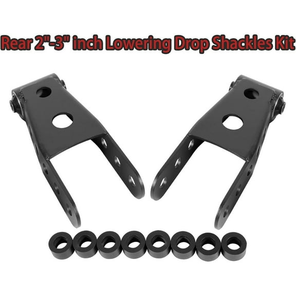 For 1999-2019 Chevy Silverado 1500 2"-3" Rear Lowering Drop Shackle Kit