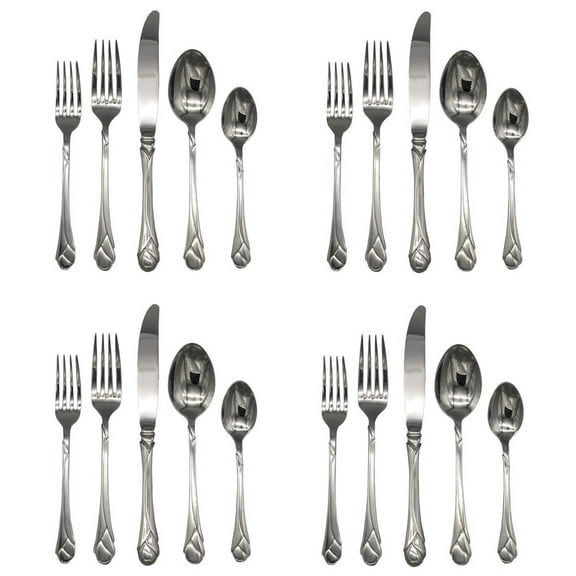 Mikasa Sweet Pea 18/8 Stainless Steel 20pc. Flatware Set (Service for Four)
