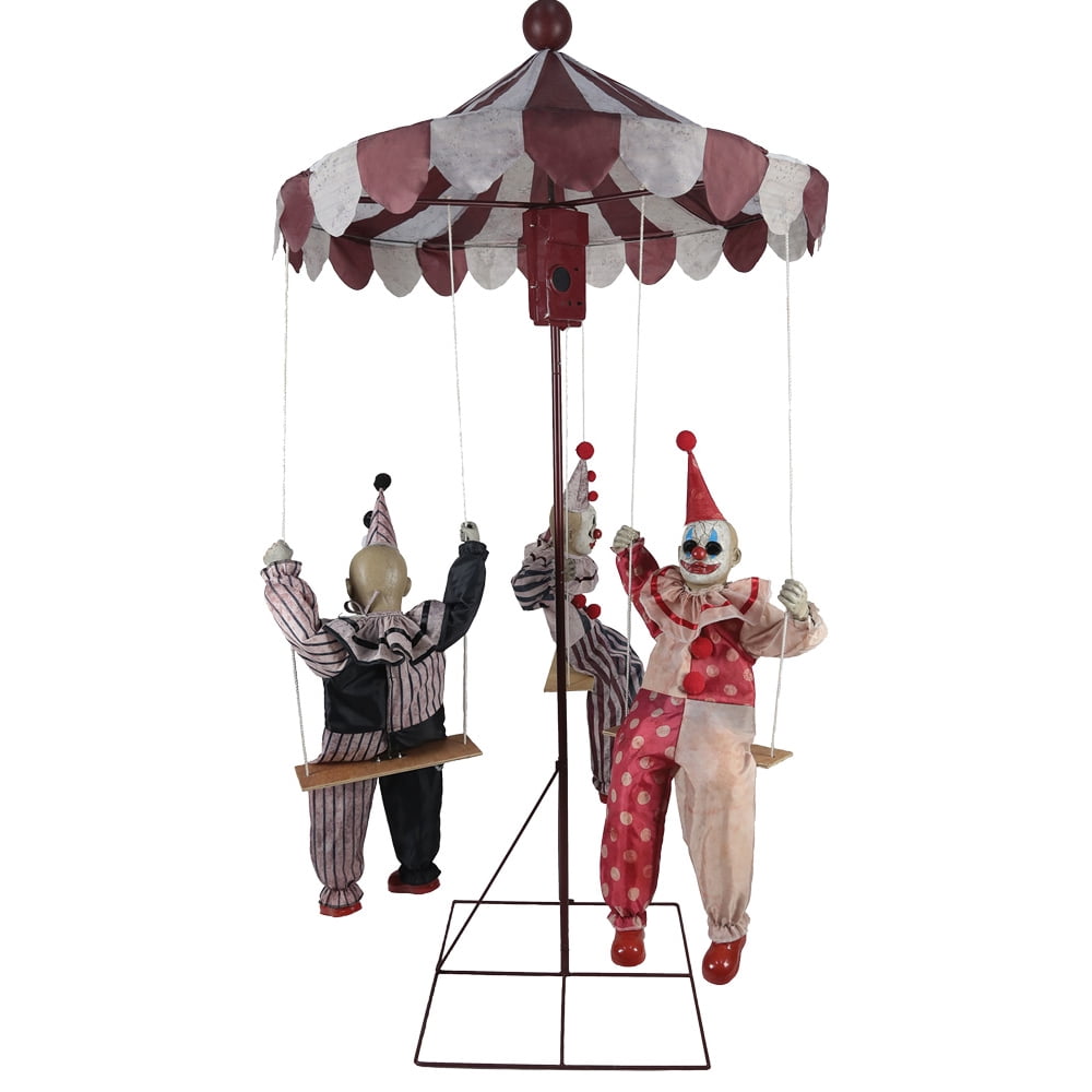 Clowns Go Round Animated Prop Halloween Decoration