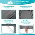 thumbnail image 5 of DREAMCARE - Bed Sheets Set - California King Size Sheet with Side Pocket - 4pcs Set, 15 inches, Gray, 5 of 6