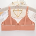 thumbnail image 6 of Chuancc Bras for Women Full Coverage Bra Womens No Underwire Bras Plus Size Comfort Soft Bras Supportive Bralettes Cute Breathable Wireless Bra Push Up Bras for Women Orange 40B, 6 of 6