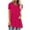 Hot Pink C, variant on Saving Clearance! VOAVEKE Women's Plus Size Short-Sleeved Top,Women's Summer Casual Blouse,Women's Fashion Summer Round Neck Leisure Short Sleeve Solid Tops