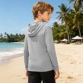 thumbnail image 5 of CAIXIA Boys Hooded Rash Guard Fishing Shirt, UPF 50+ Kids Long Sleeve Sun Hoodie, Youth UV Protection Beach Swim Shirts, 5 of 7