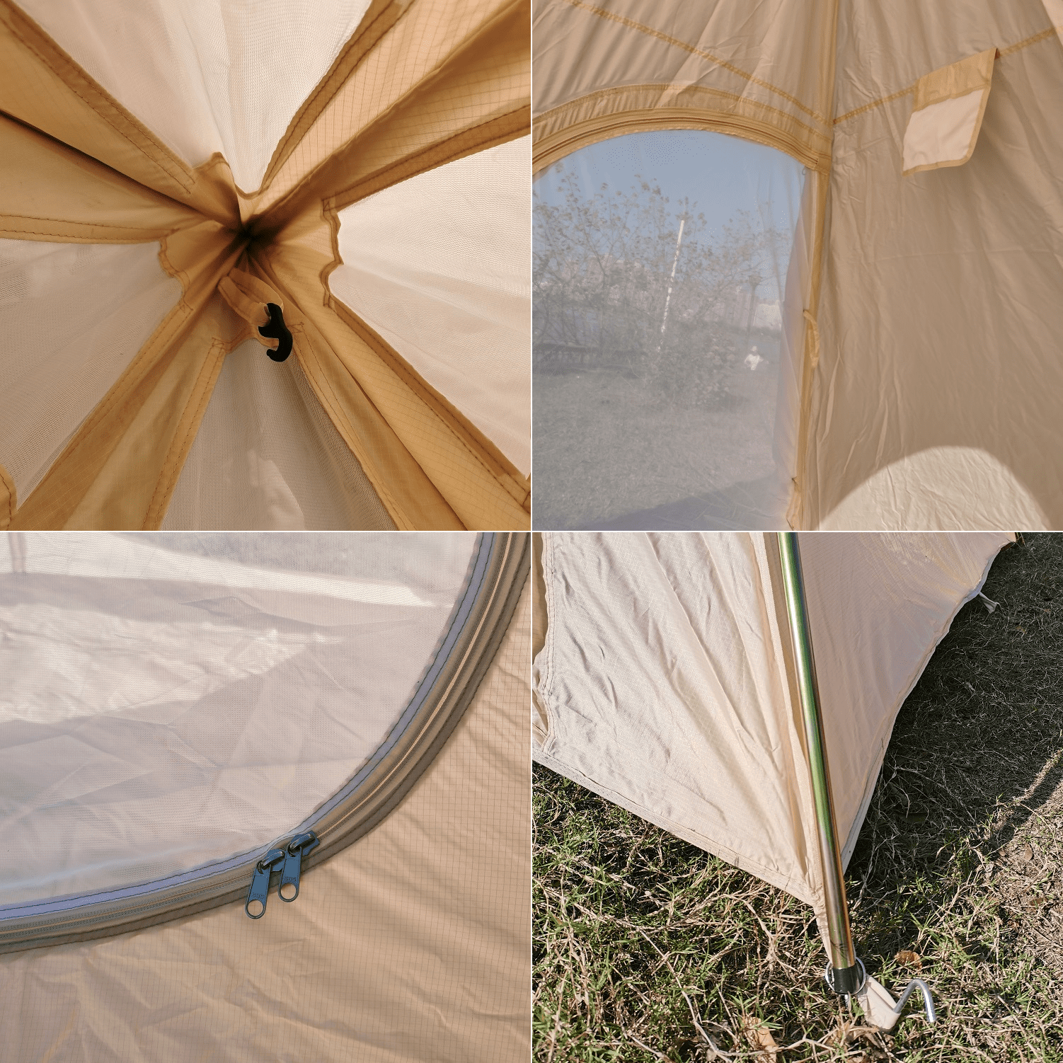 Tear-resistant 300D Oxford Cloth Camping Indian Teepee Tent Outdoor Three-season Pyramid Tent For 2-3 Person