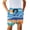 Beach Palm Tree Pattern, variant on Soft Board Shorts for Summer Vacation Beach Swimming, Drawstring Bed Sheet Beach Shorts, Honduras Flag Grunge Pattern