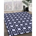 thumbnail image 3 of Ahgly Company Machine Washable Indoor Round Transitional Night Blue Area Rugs, 7' Round, 3 of 7