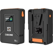 EACHSHOT ZGCINE V50 V-Mount V-Lock Battery 3400mAh(50Wh/14.8V) Support PD Fast Charging with DC D-TAP BP USB-C USB-A Plugs OLED Display for Cameras, Camcorders, Monitors and Smartphone