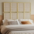 thumbnail image 5 of Room Divider with Shelves, 66.9-Inch Tall Japanese Shoji Style Wood Screen with Double Hinges for Home Office Bedroom Hotel Decoration (4 Panels, Natural), 5 of 14