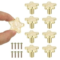 8 Pcs Star Shaped Cabinet Knobs, Bathroom Dresser Knobs Kitchen Drawer Pulls for Wadrobe Cupboard Door Hardware Shell