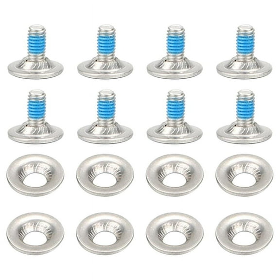 8Pcs/Set Snowboard Binding Screw Set, Snowboard Mounting Screws with Snowboarding Screw Washers Fixed Ski Accessories