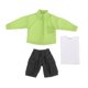 thumbnail image 2 of Conjunto de camisa, chaleco y pantalones cortos, Mini ropa informal en miniatura, ropa para muñecas de 6 pulgadas, figuras en miniatura, accesorios de verde CUTICAT pantalones de muñeca, 2 of 8