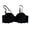 Black, variant on Women Bra Padded Back Closure Seamless Solid Color Soft Elastic Wireless Push Up Adjustable Shoulder Strap Sports Yoga Sport Bra