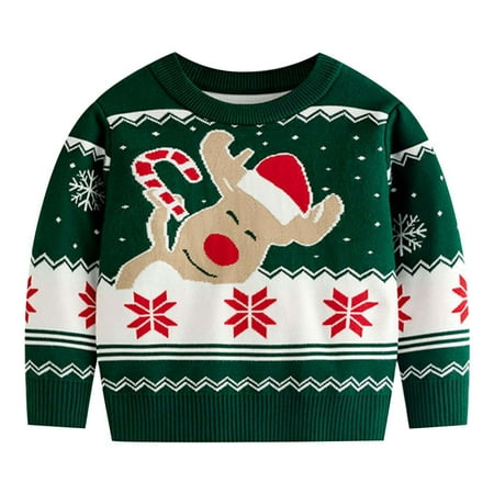 

Autumn/Winter Children s Christmas Cartoon Sweater Cute Base Pullover Sweater for Baby Girls Toddler Girl Zip up Hoodie Girl Winter Sweater 2 Sweater Baby Coats 6-12 Months Girls Hoodie Jacket for