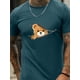thumbnail image 3 of Camiseta con estampado 3D de oso de dibujos animados para hombre, camiseta fresca informal, deportes al aire libre, Tops holgados cómodos de manga corta, moda de verano, 3 of 5