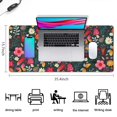 thumbnail image 5 of Long Mouse Pads for Desk,Pioneer Flower Floral Print Pattern Desk Mats on Top Of Desks, Desk Mouse Pad Extra Large with 3mm Non-Slip Base and Stitched Edge for Gaming,Office,Work,Home 35.4"x15.7", 5 of 6