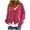 Hot Pink, variant on Women's Floral Knit Sweaters Cardigan Fall Winter Button Down Open Front Casual Flower Embroidered Cropped Sweaters (Brown, Size L)