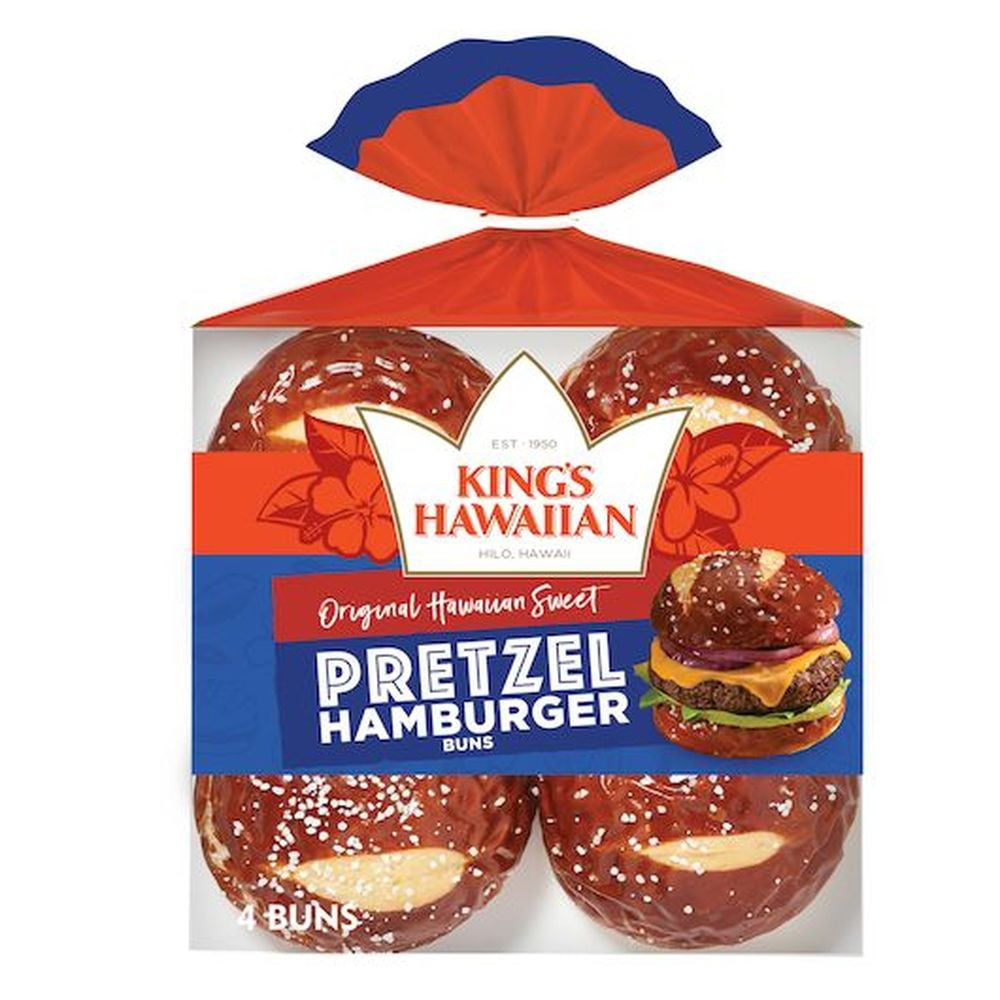 Kings Hawaiian Original Sweet Pretzel Hamburger Bun, 10.5 Ounce 8