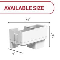Command™ Hair Dryer Caddy, 1 Caddy, 1 Cup, 4 Large Strips