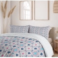 thumbnail image 6 of Ambesonne Abstract Duvet Cover Sets, Ornamental Arching Streaks, 2-King, Sky Blue Pink, 6 of 6