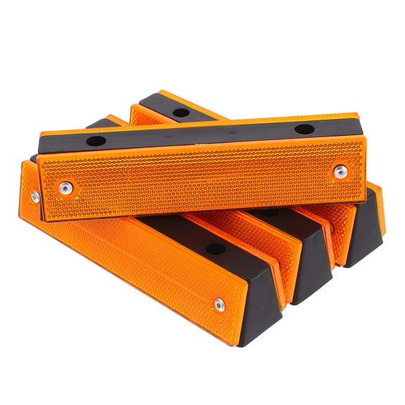 Worgeous 4pcs Reflective Road Markers Raised Pavement Studs High Visibility Reflectors For Driveway Safety Reflective Pavement Markers Driveway Marker