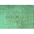 thumbnail image 1 of Ahgly Company Machine Washable Indoor Rectangle Persian Turquoise Blue Traditional Area Rugs, 8' x 12', 1 of 4