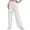 White, variant on Womens Elastic Waist Pants Pleated Front Pull On Trousers with Pockets High Waist Straight Leg Casual