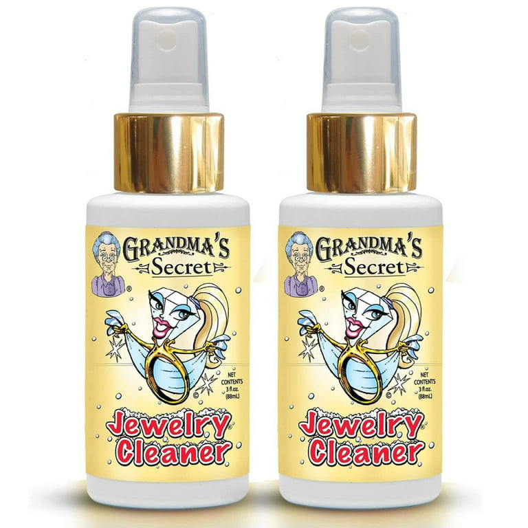 Grandma's Secret Jewelry Cleaner Spray Gold Silver Cleaning Solution  Tarnish Remover 3oz 2 Pack 