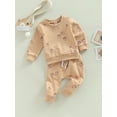 thumbnail image 3 of Bagilaanoe 2Pcs Toddler Baby Boy Girl Long Pants Set Print Long Sleeve Sweatshirt Pullover Tops+ Trousers 6M 12M 18M 24M 3T Kids Casual Sweatsuit, 3 of 9