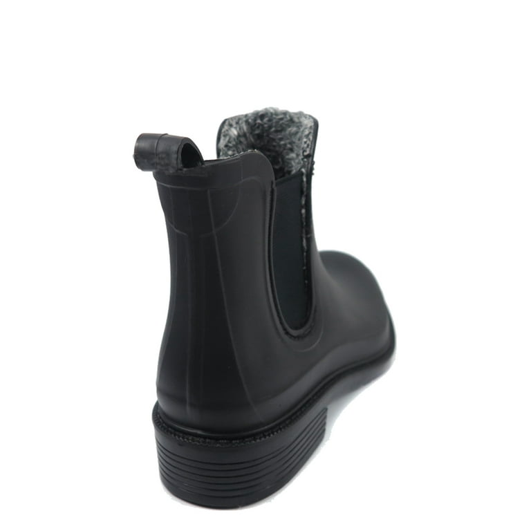 Time and Tru Women s Lined Ankle Rain Boot Walmart