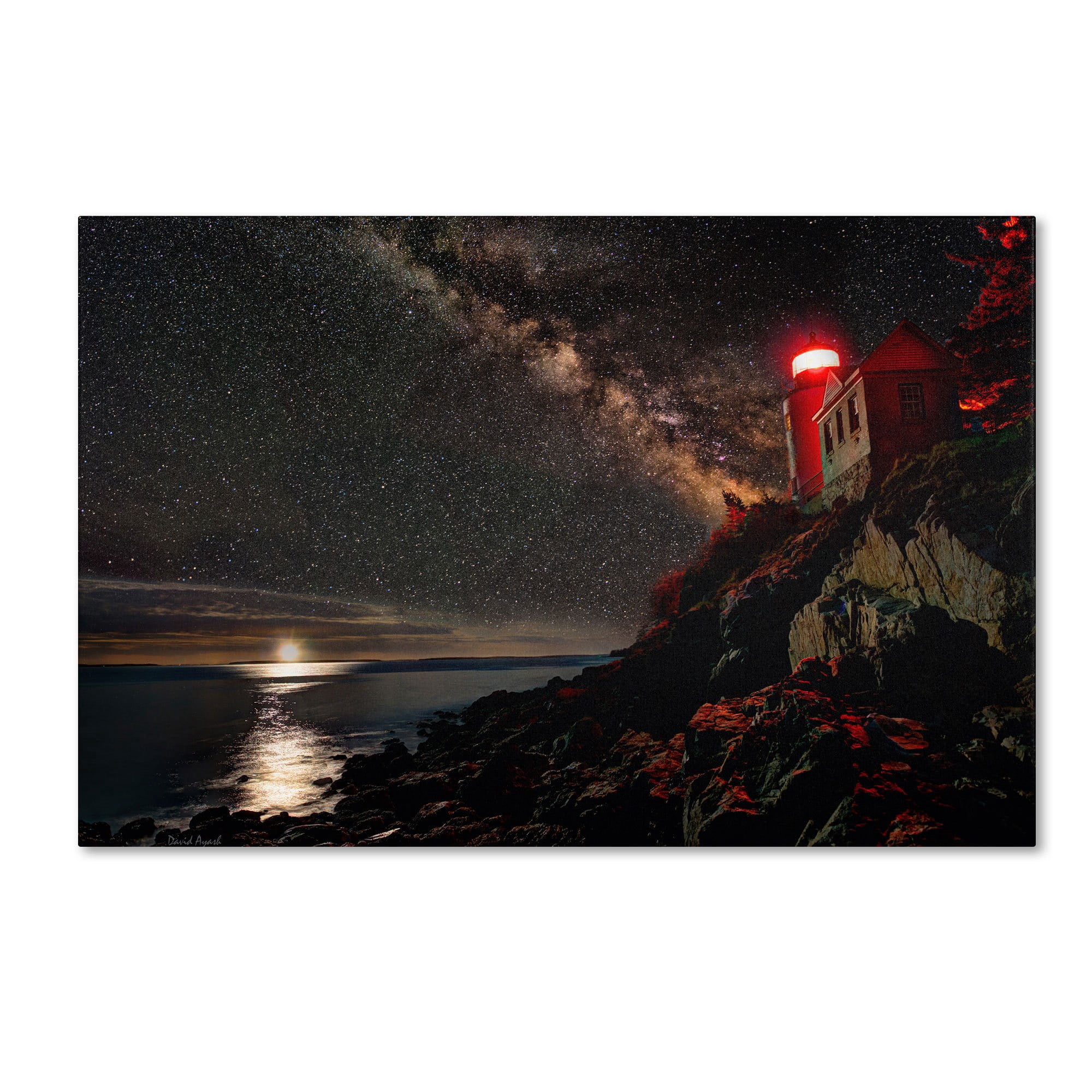 Trademark Fine Art "Bass Harbor Lighthouse - Acadia National Park - Maine" Canvas Art by David Ayash