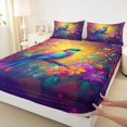 thumbnail image 3 of Homewish Jungle Hummingbird Animal Full Size Sheets, Cartoon Rustic Bird Bed Sheets, Western Bohemian Style Sheet Sets, Lightweight Room Decor, 4 Pieces, 3 of 7
