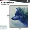 thumbnail image 4 of Stupell Industries Rustic Lodge Indigo Wolf in Misty Pines Gray Framed Giclee Art, 16 x 20, by Franklyn Gregory, 4 of 8