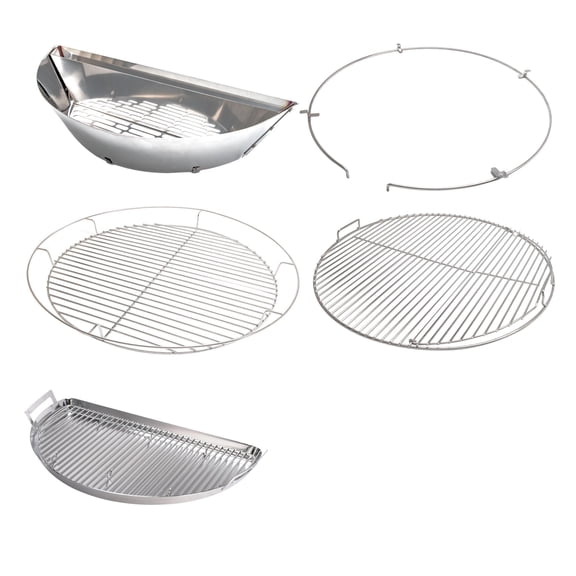 SnS Grills Slow 'N Sear® Cooking System for Large Big Green Egg — Two-Zone Charcoal Insert for Smoking, Searing & Long Cooks