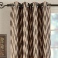 thumbnail image 2 of Pair (Set of 2) Lisette Chevron Top Grommet Window Curtain Panels - W108" X L96" Pair - Mocha, 2 of 3