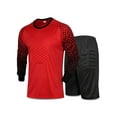 thumbnail image 6 of Manyakai Men Padded Football Goalkeeper Training Uniform Soccer Goalie Jersey with Athletic Shorts Red M, 6 of 7