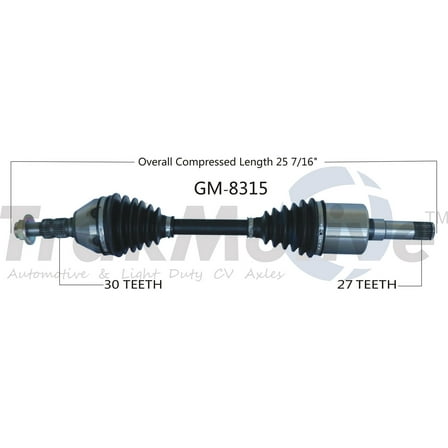 CV Axle Shaft Fits select: 2010-2011 CADILLAC SRX